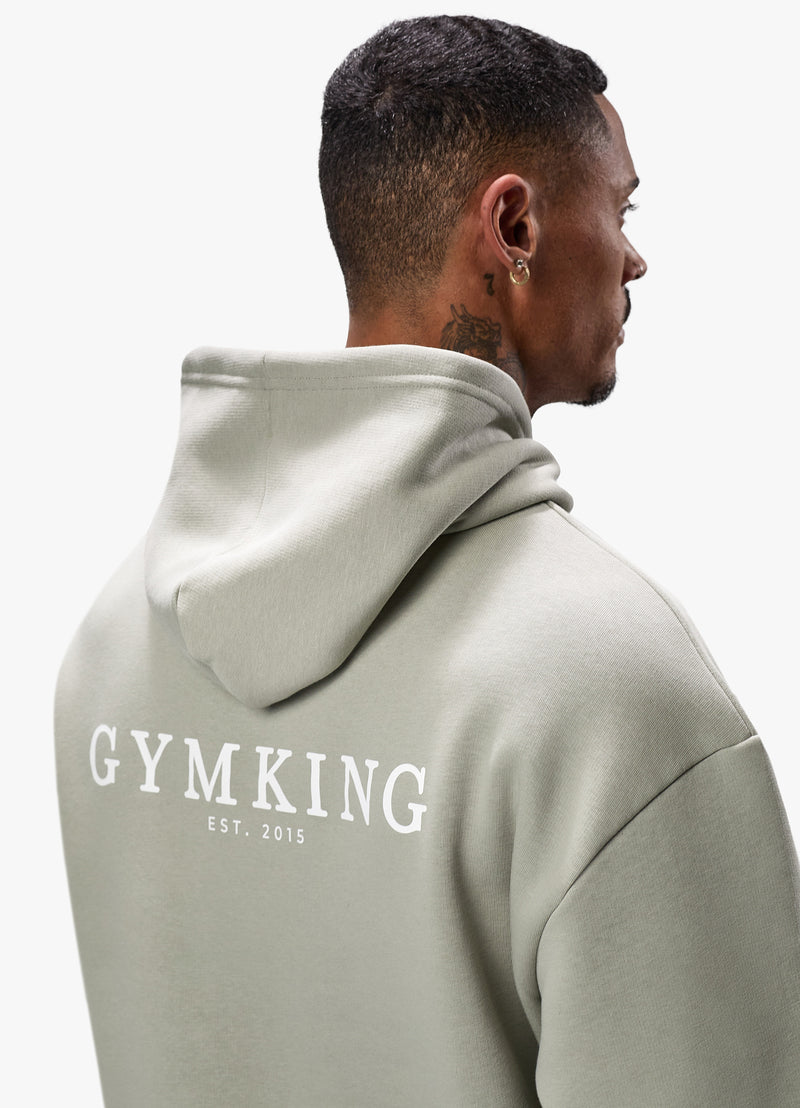 Gym King Established Hood - Sage Grey