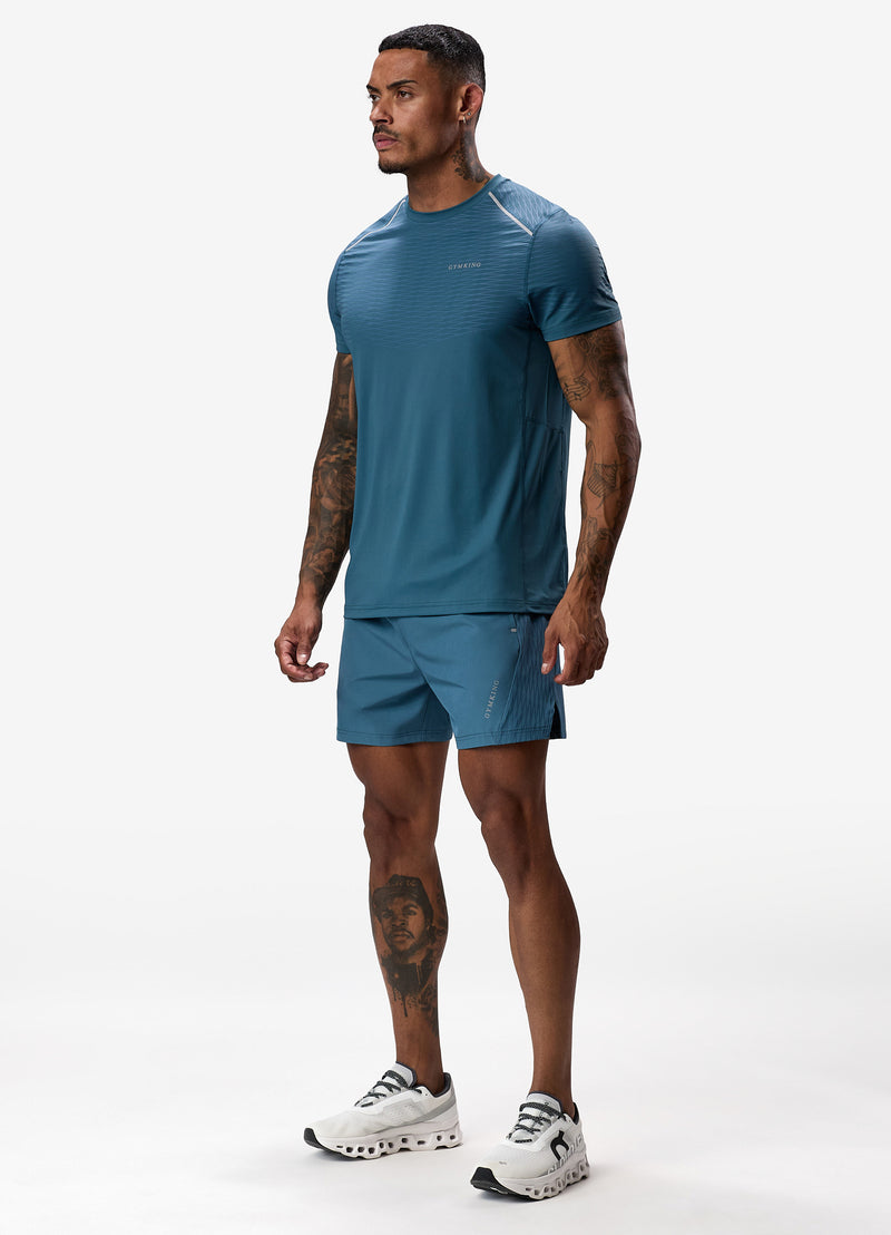 Gym King Divergent Short - Lake Blue