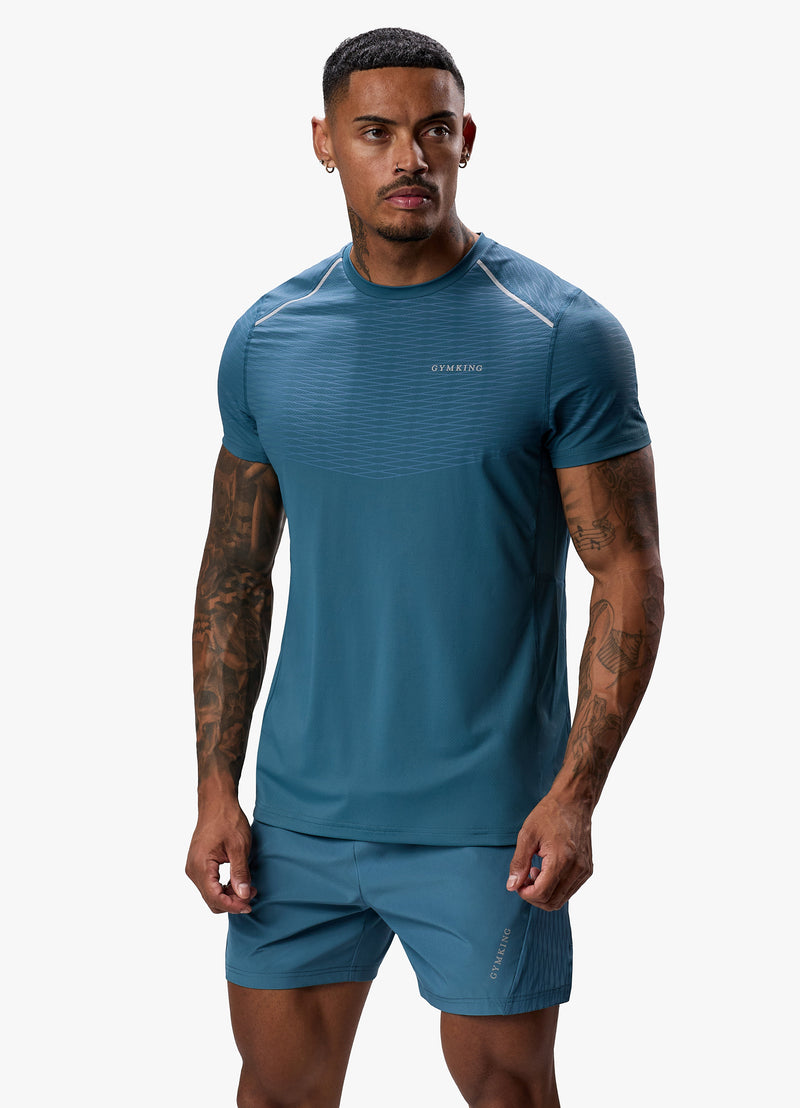 Gym King Divergent Tee - Lake Blue