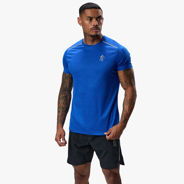 Gym King Element Tee - Sonic Blue Marl