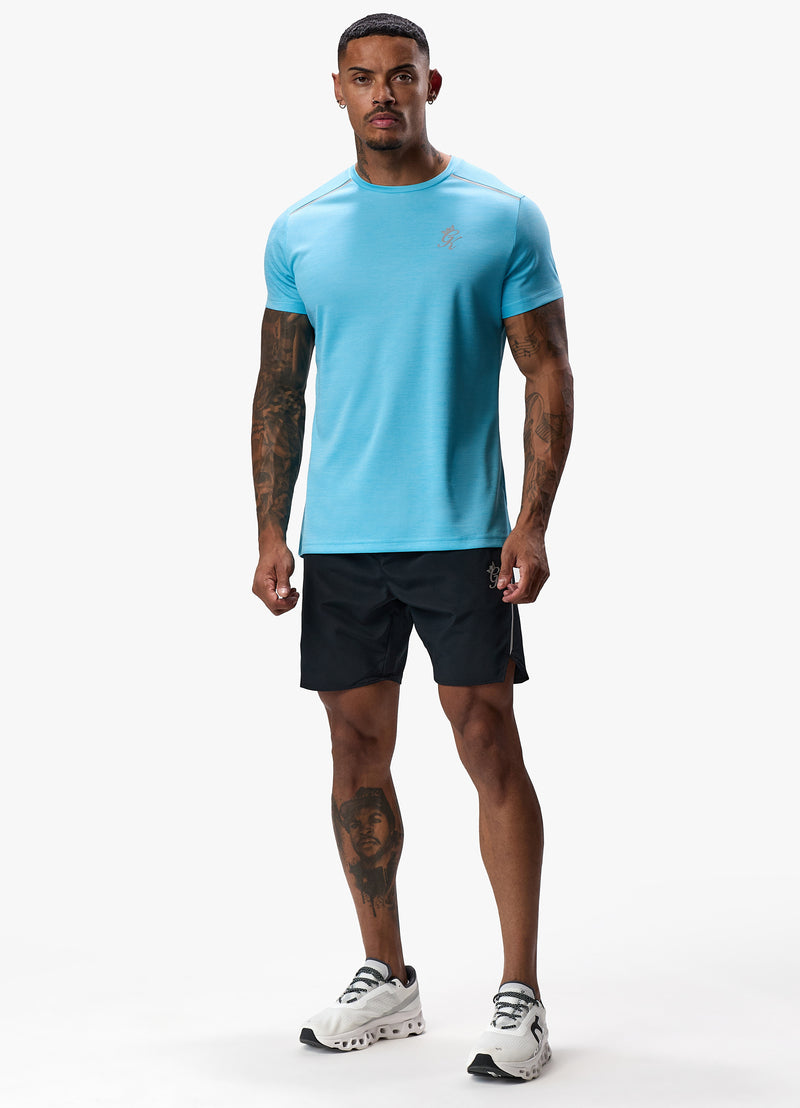 Gym King Element Tee - Aqua Sky Marl