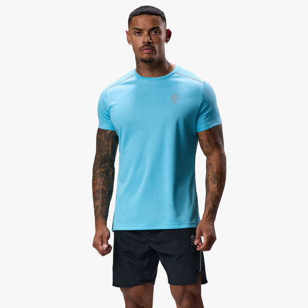 Gym King Element Tee - Aqua Sky Marl