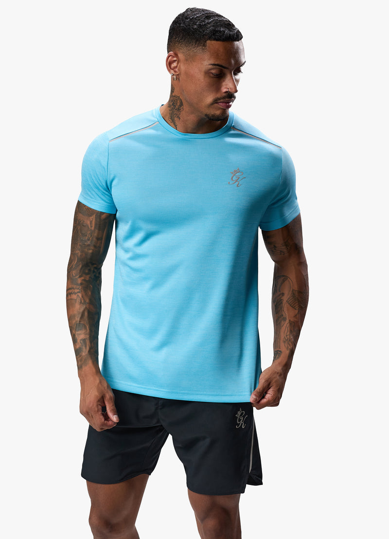 Gym King Element Tee - Aqua Sky Marl