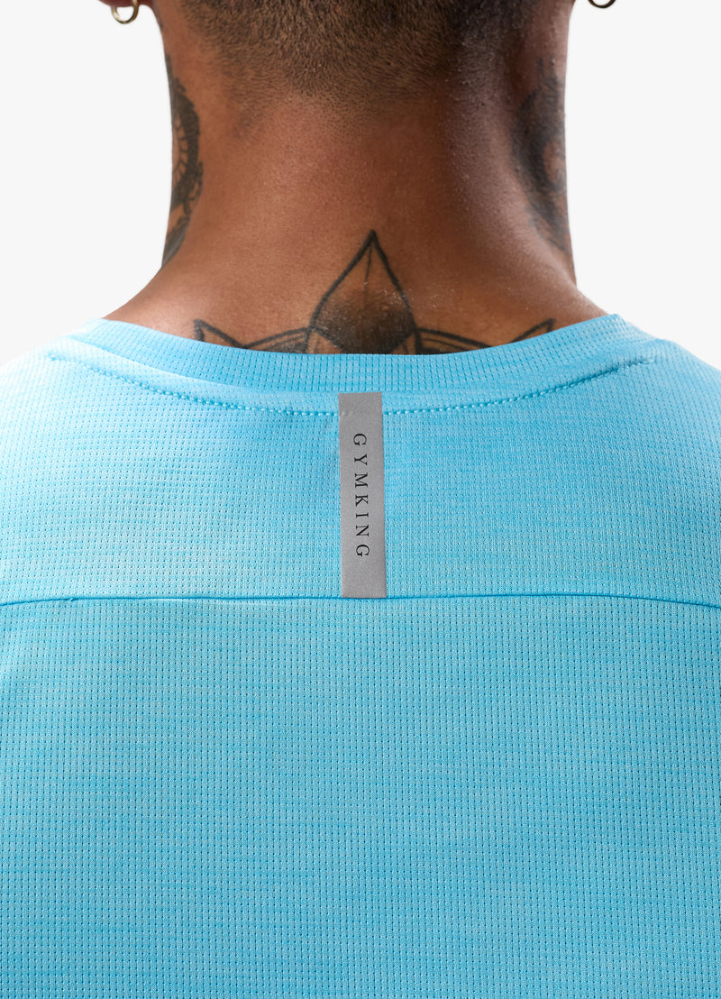 Gym King Element Tee - Aqua Sky Marl