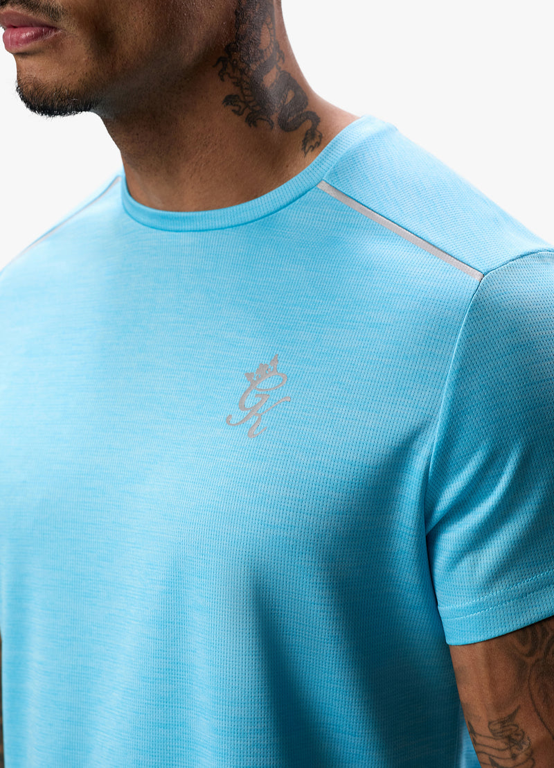 Gym King Element Tee - Aqua Sky Marl