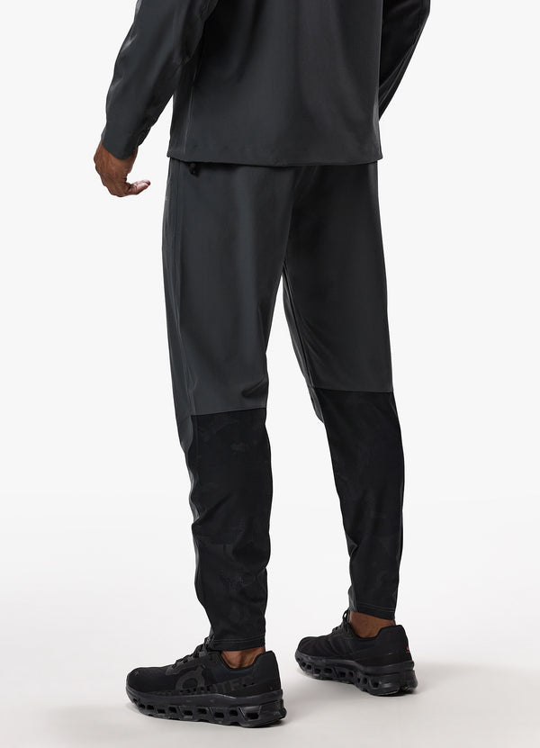 Gym King Debossed Camo Woven Jogger - Black/Oyster Grey