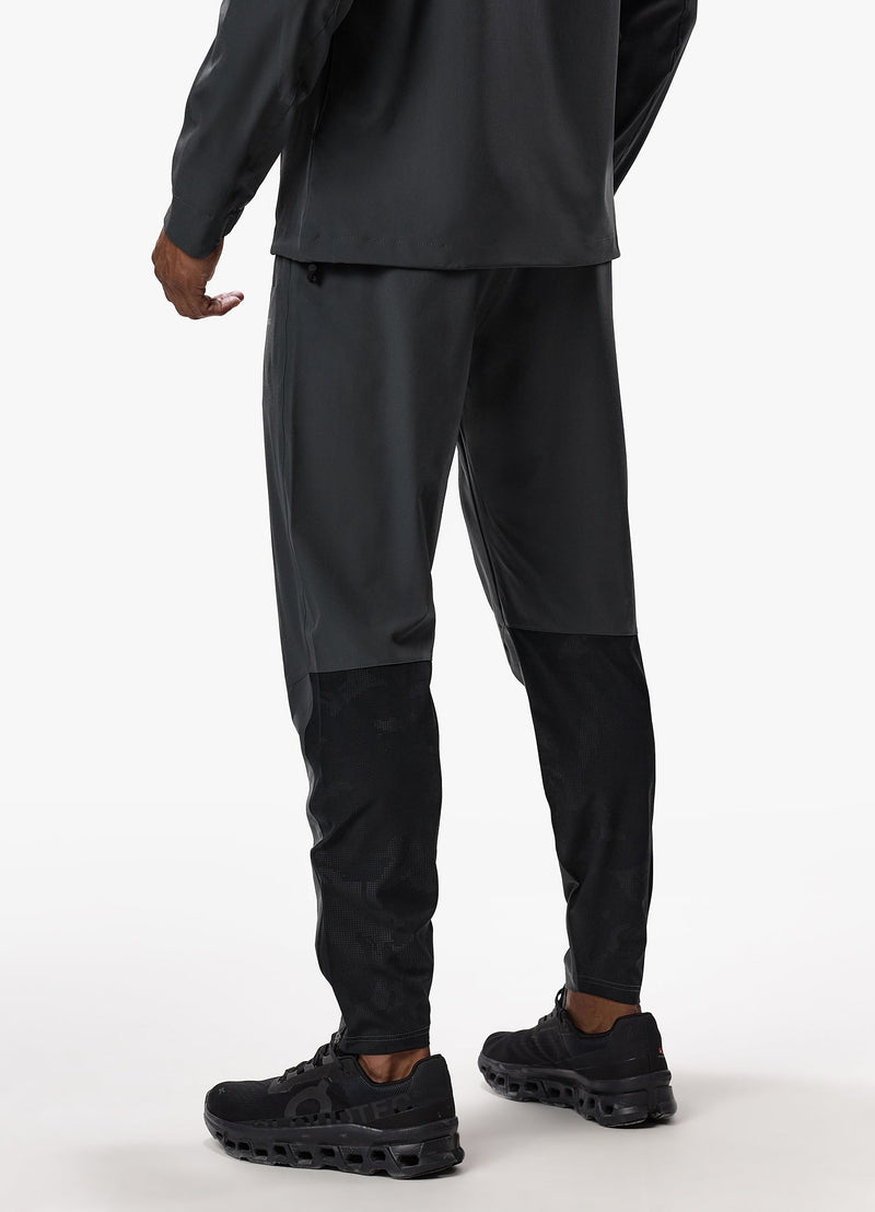 Gym King Debossed Camo Woven Tracksuit - Black/Oyster Grey