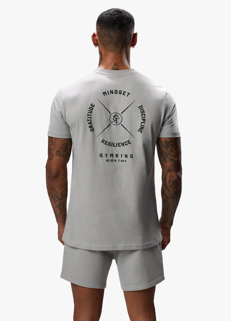 Gym King Compass Tee - Urban Grey