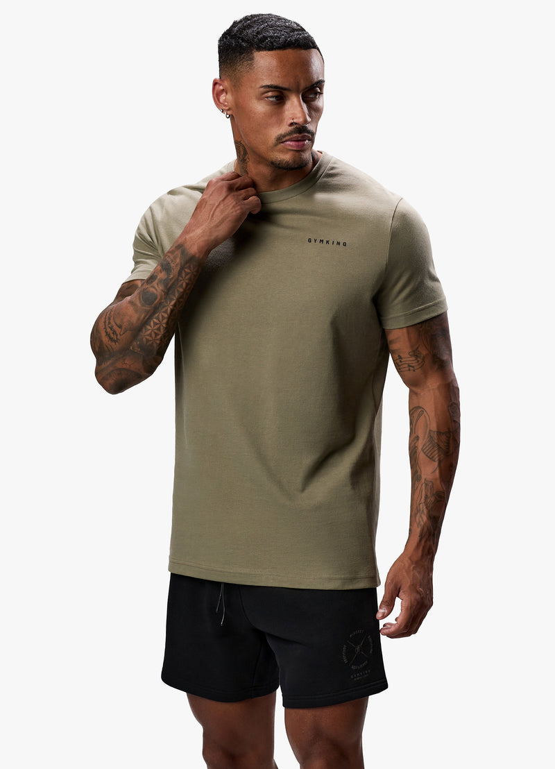 Gym King Discipline Tee - Deep Khaki