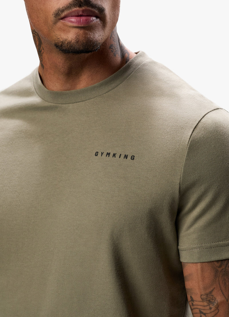 Gym King Discipline Tee - Deep Khaki