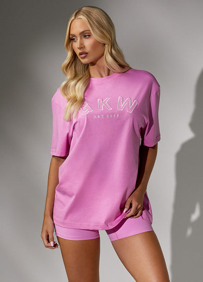 GKW Boyfriend Tee - Pink Rose