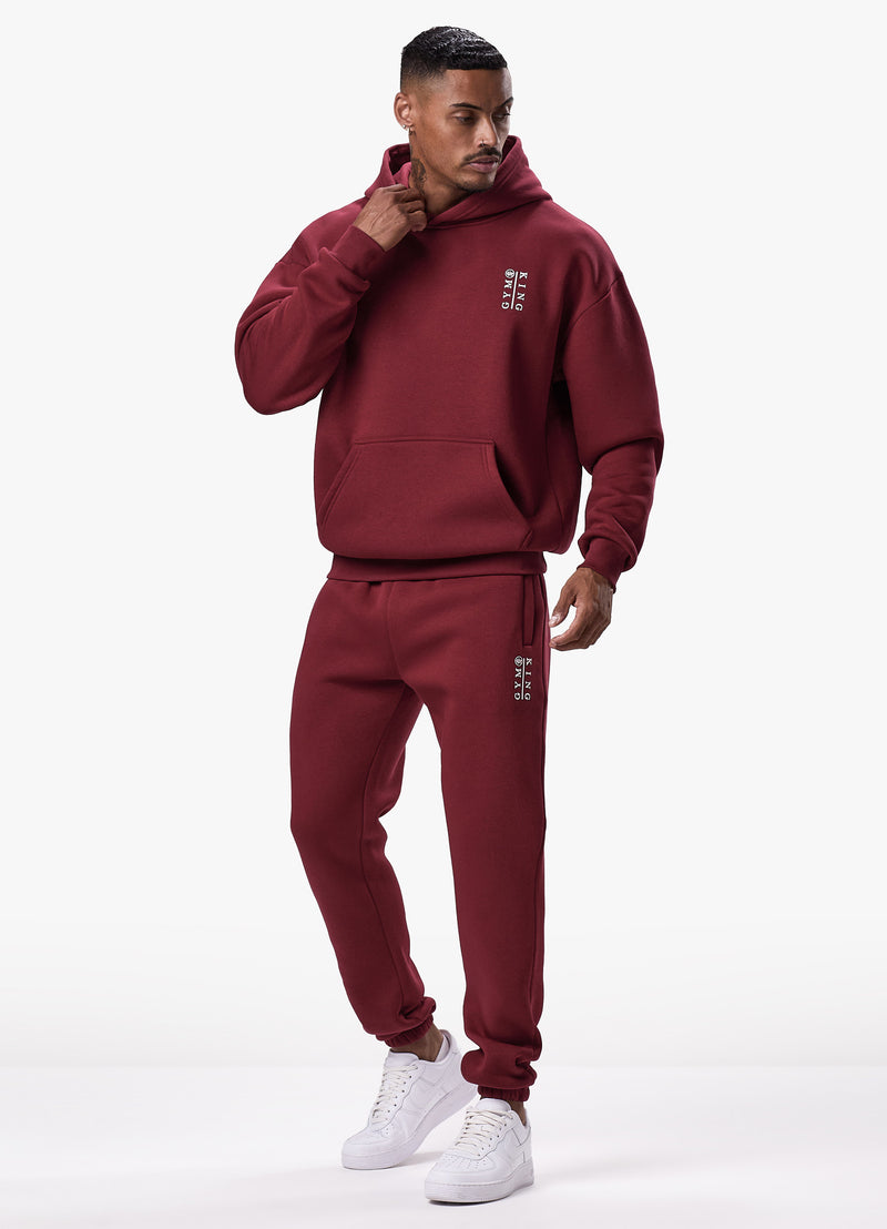 Gym King Division Hood Tracksuit - Crimson