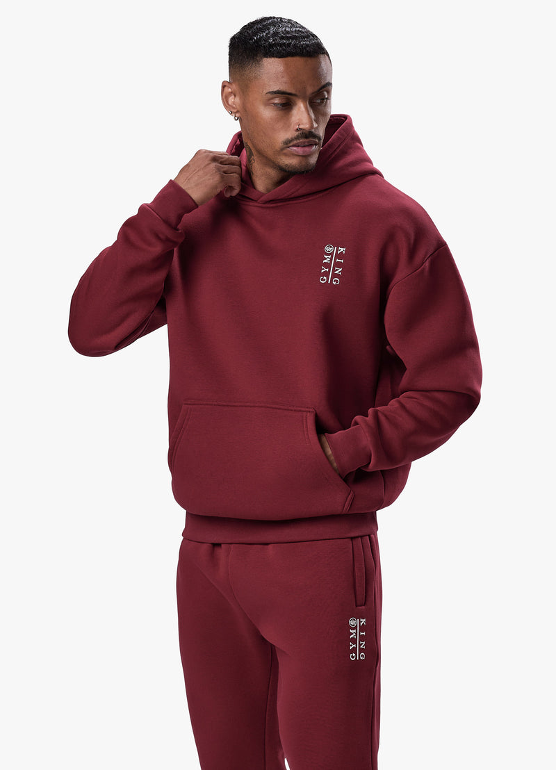 Gym King Division Hood Tracksuit - Crimson