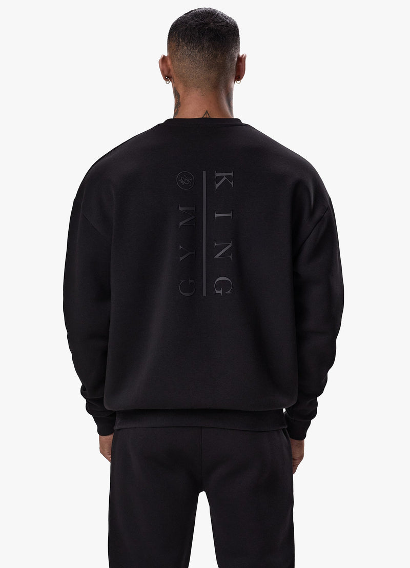 Gym King Division Crew Tracksuit - Black