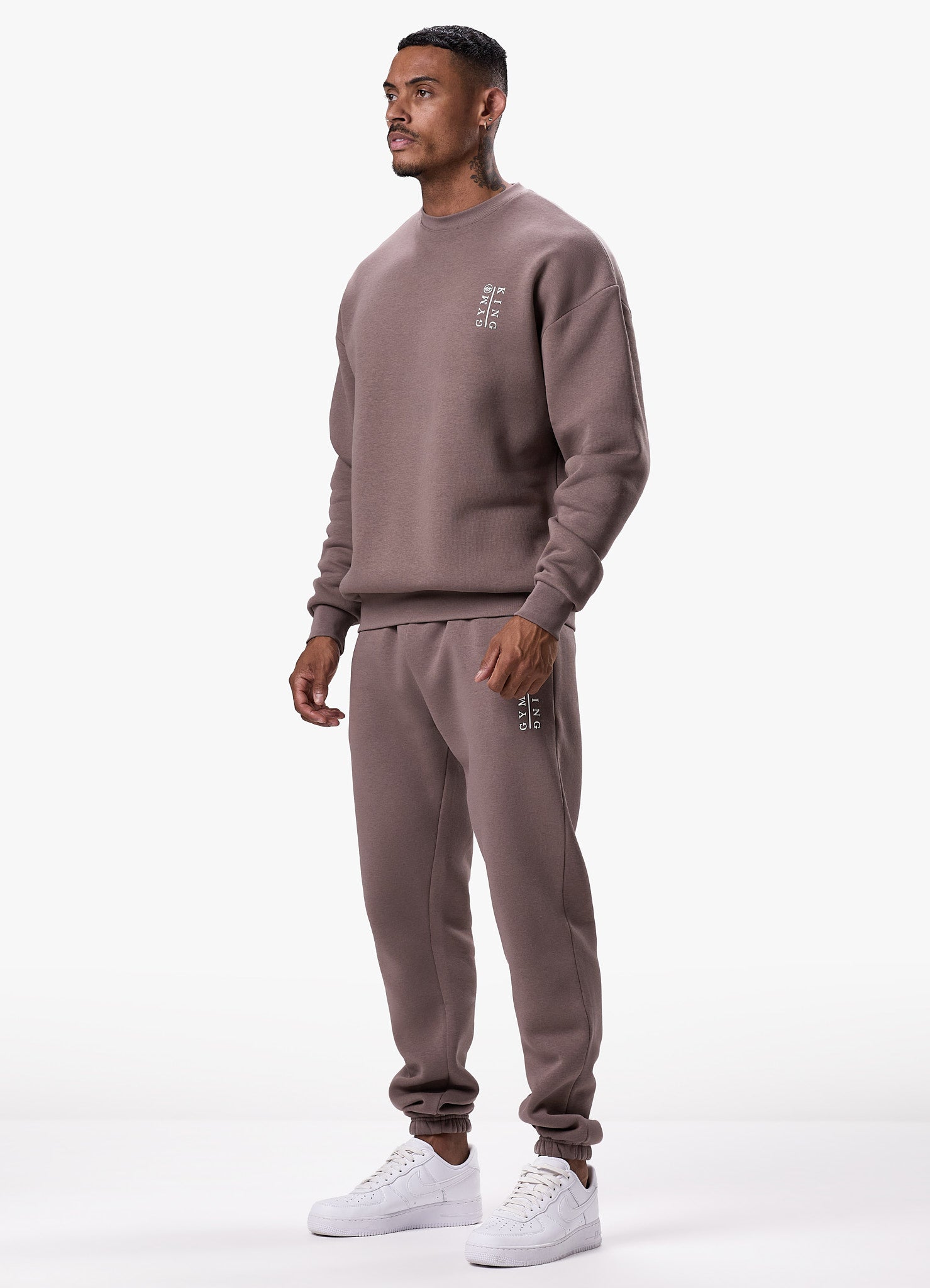 Beige gym king tracksuit online