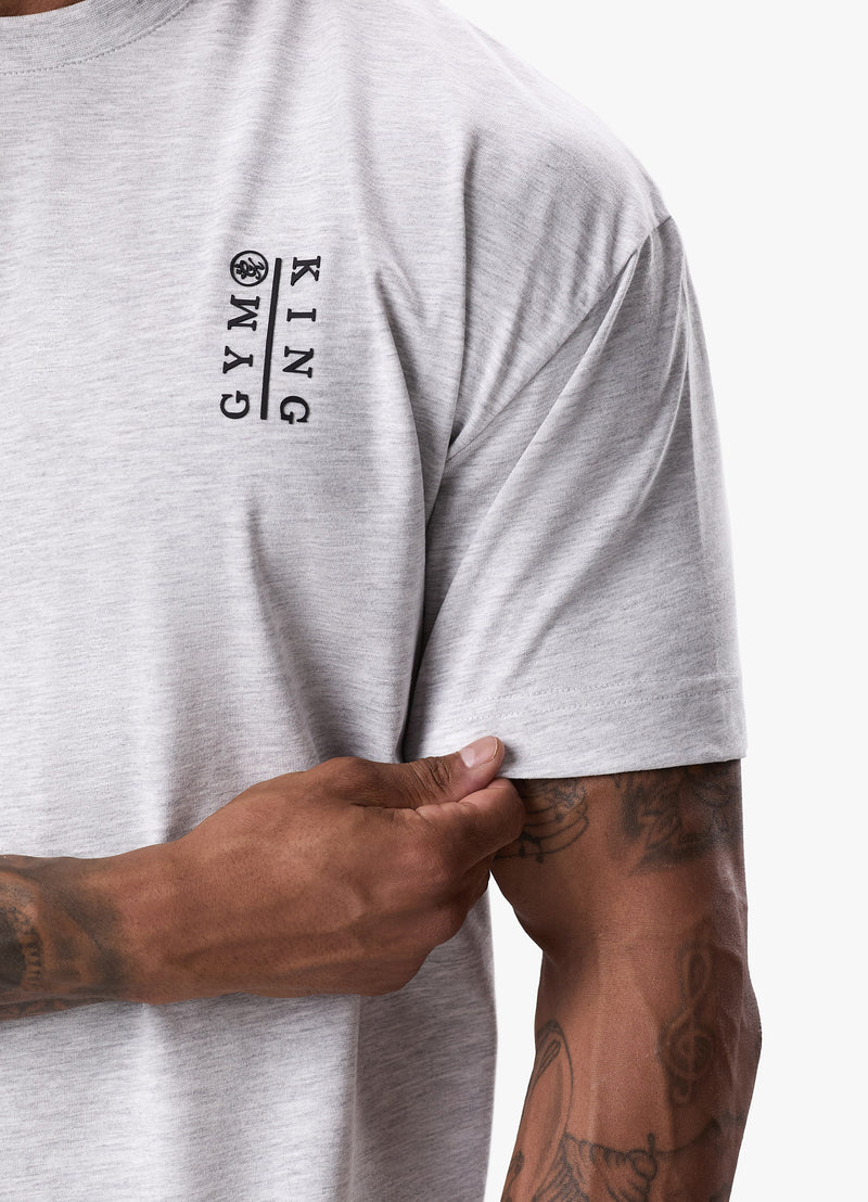 Gym King Division Tee - Snow Marl