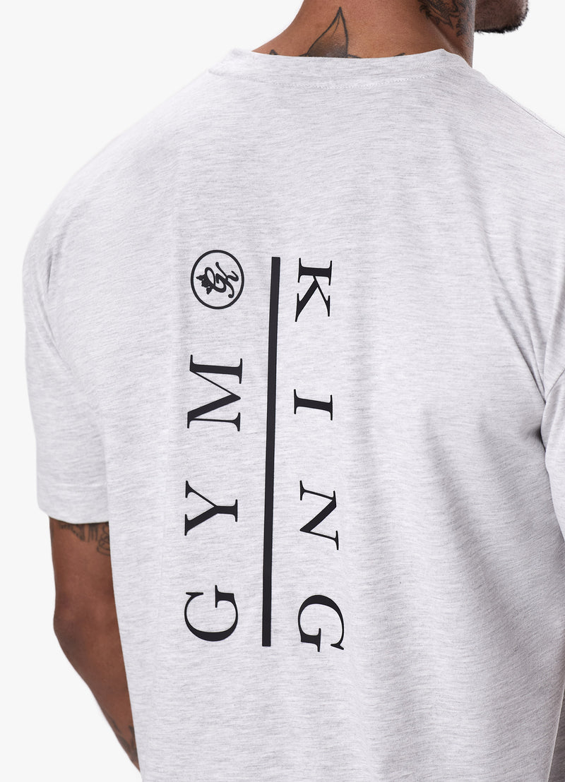 Gym King Division Tee - Snow Marl