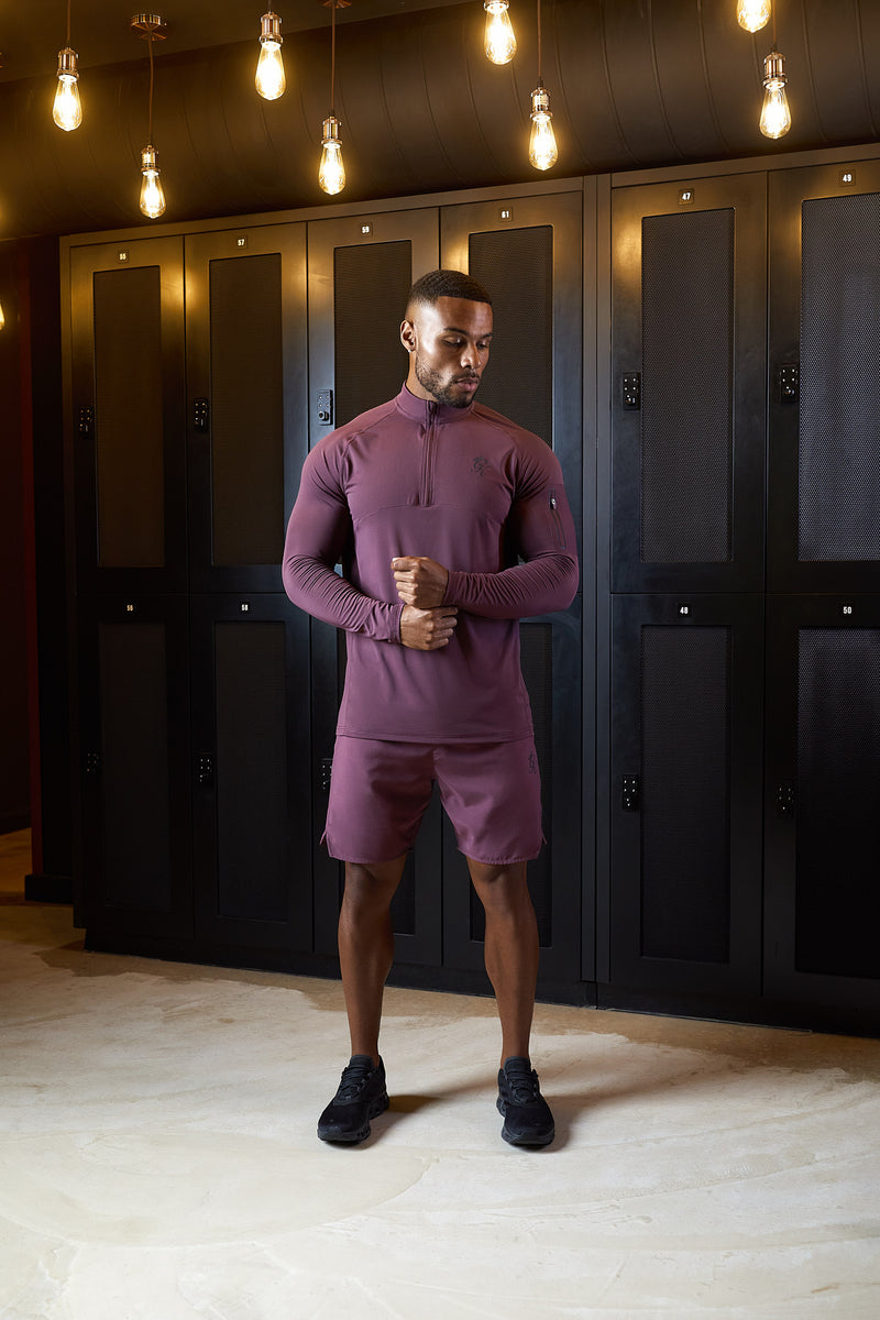 Gym King Flex 1/4 Zip Funnel -  Deep Plum