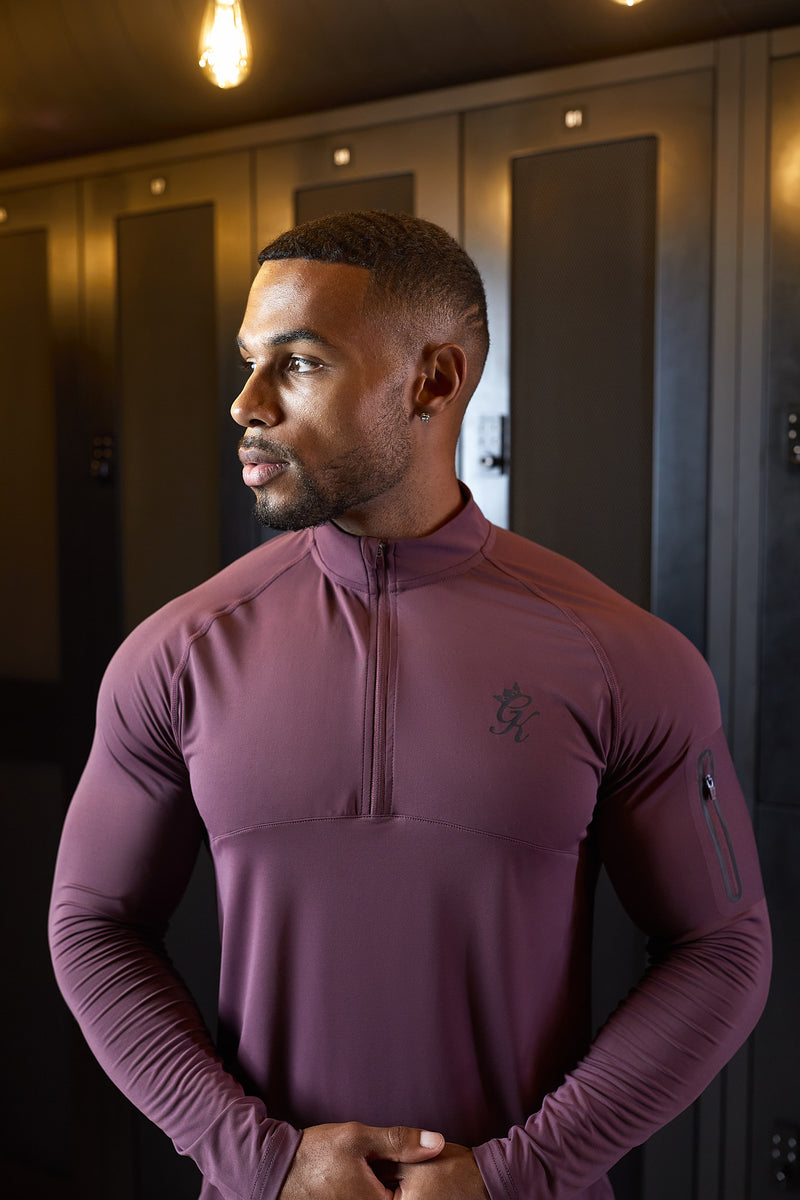 Gym King Flex 1/4 Zip Funnel -  Deep Plum