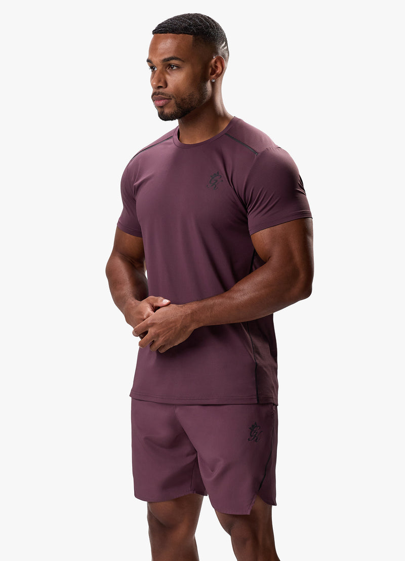 Gym King Flex Tee - Deep Plum