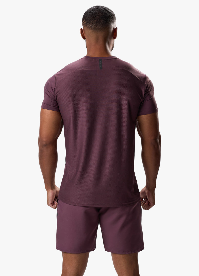 Gym King Flex Tee - Deep Plum