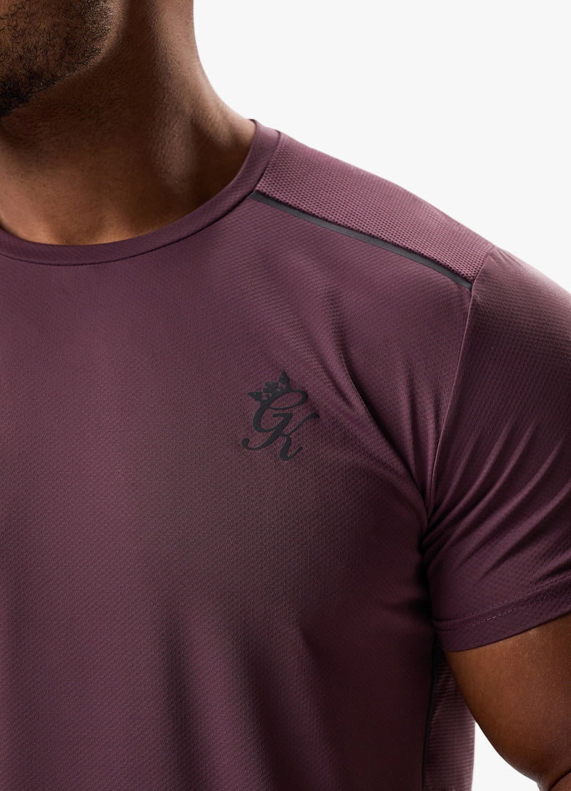 Gym King Flex Tee - Deep Plum