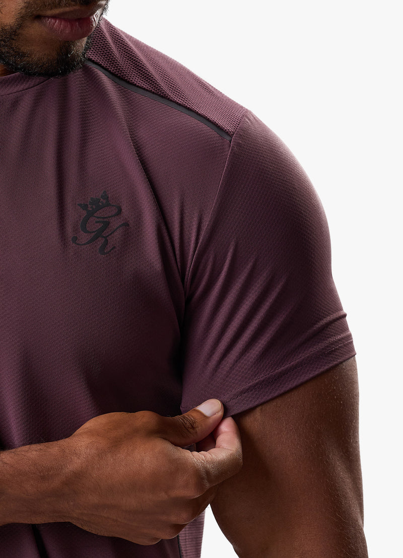 Gym King Flex Tee - Deep Plum