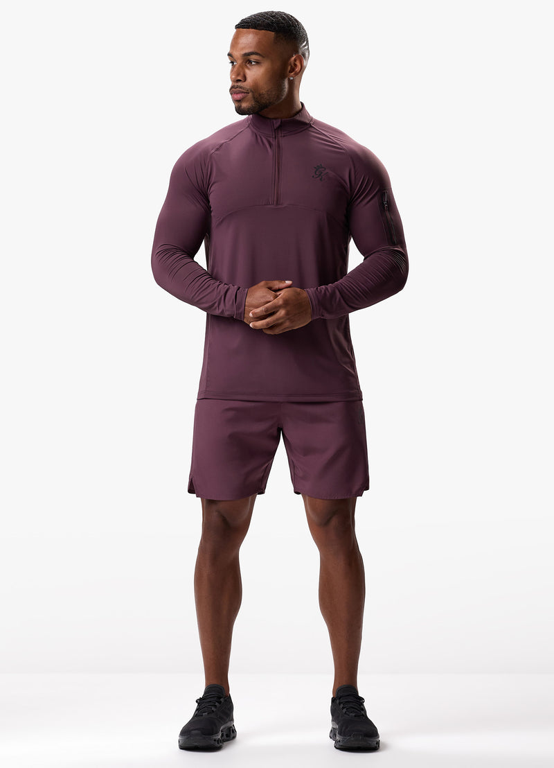 Gym King Flex 1/4 Zip Funnel -  Deep Plum