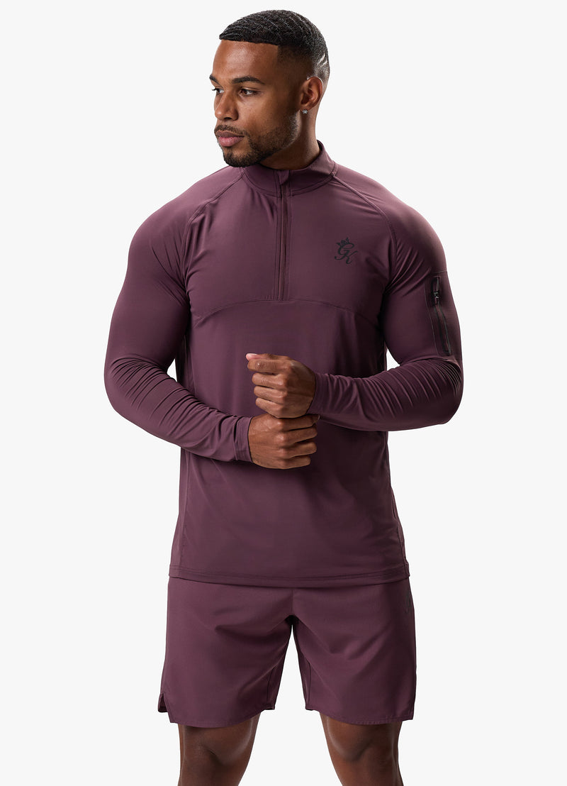 Gym King Flex 1/4 Zip Funnel -  Deep Plum