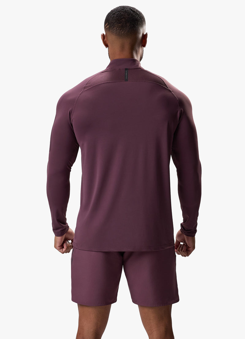 Gym King Flex 1/4 Zip Funnel -  Deep Plum