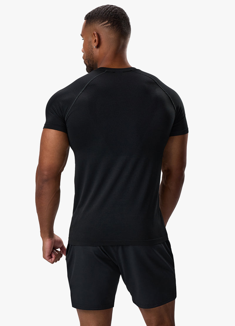 Gym King Seamless Tee - Black