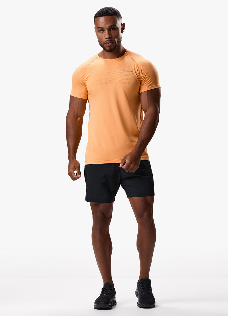 Gym King Seamless Tee - Soft Orange