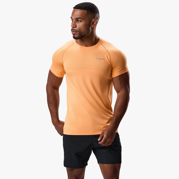 Gym King Seamless Tee - Soft Orange