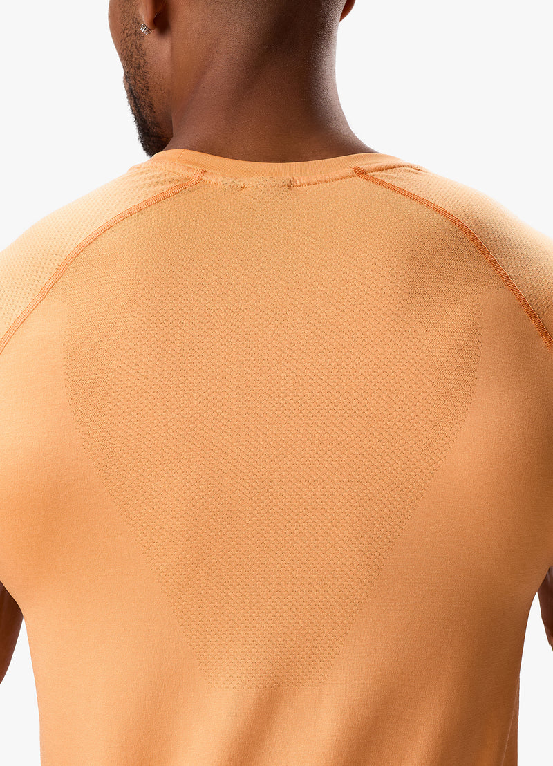 Gym King Seamless Tee - Soft Orange