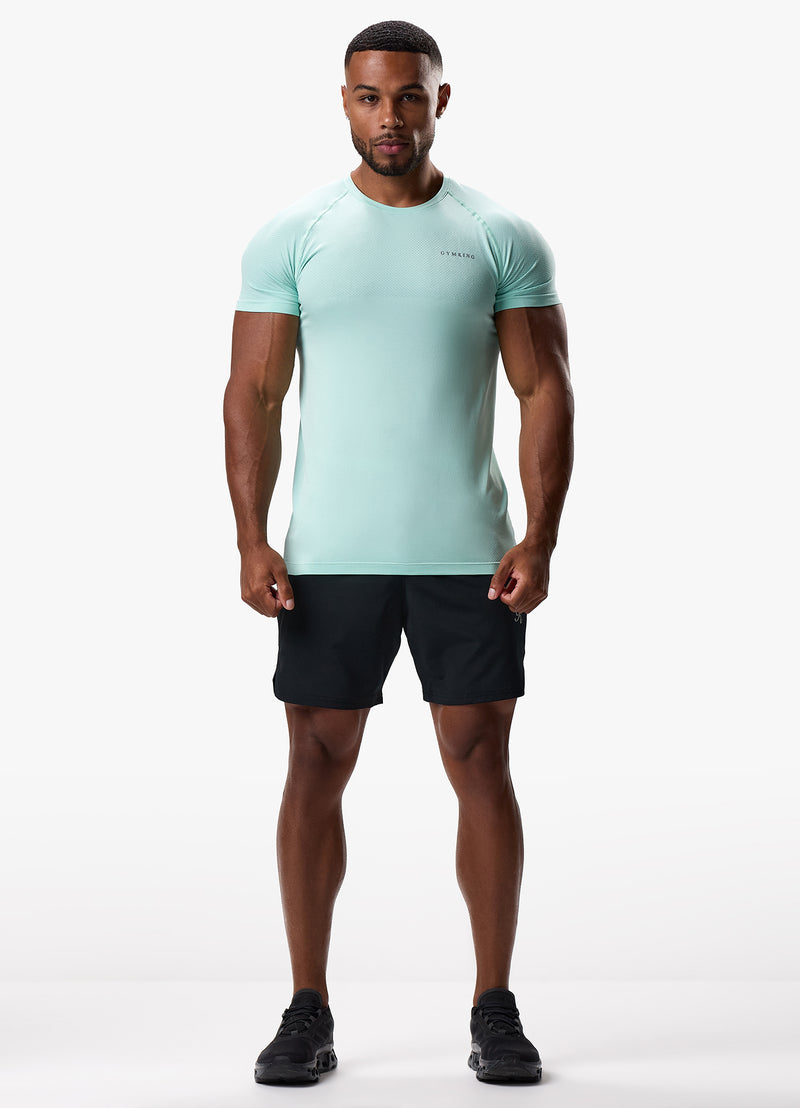 Gym King Seamless Tee - Mineral Green