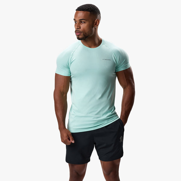 Gym King Seamless Tee - Mineral Green