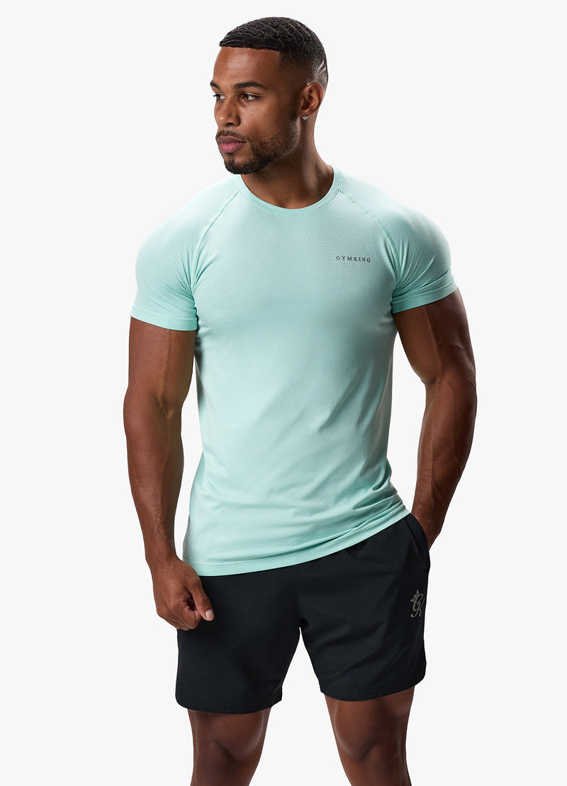 Gym King Seamless Tee - Mineral Green