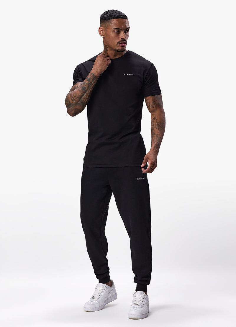 Gym King Linear Fundamental Tee - Black