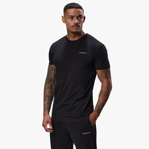 Gym King Linear Fundamental Tee - Black