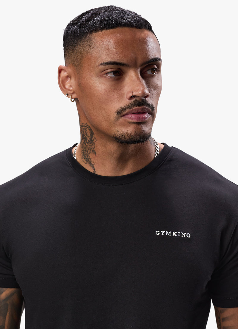 Gym King Linear Fundamental Tee - Black