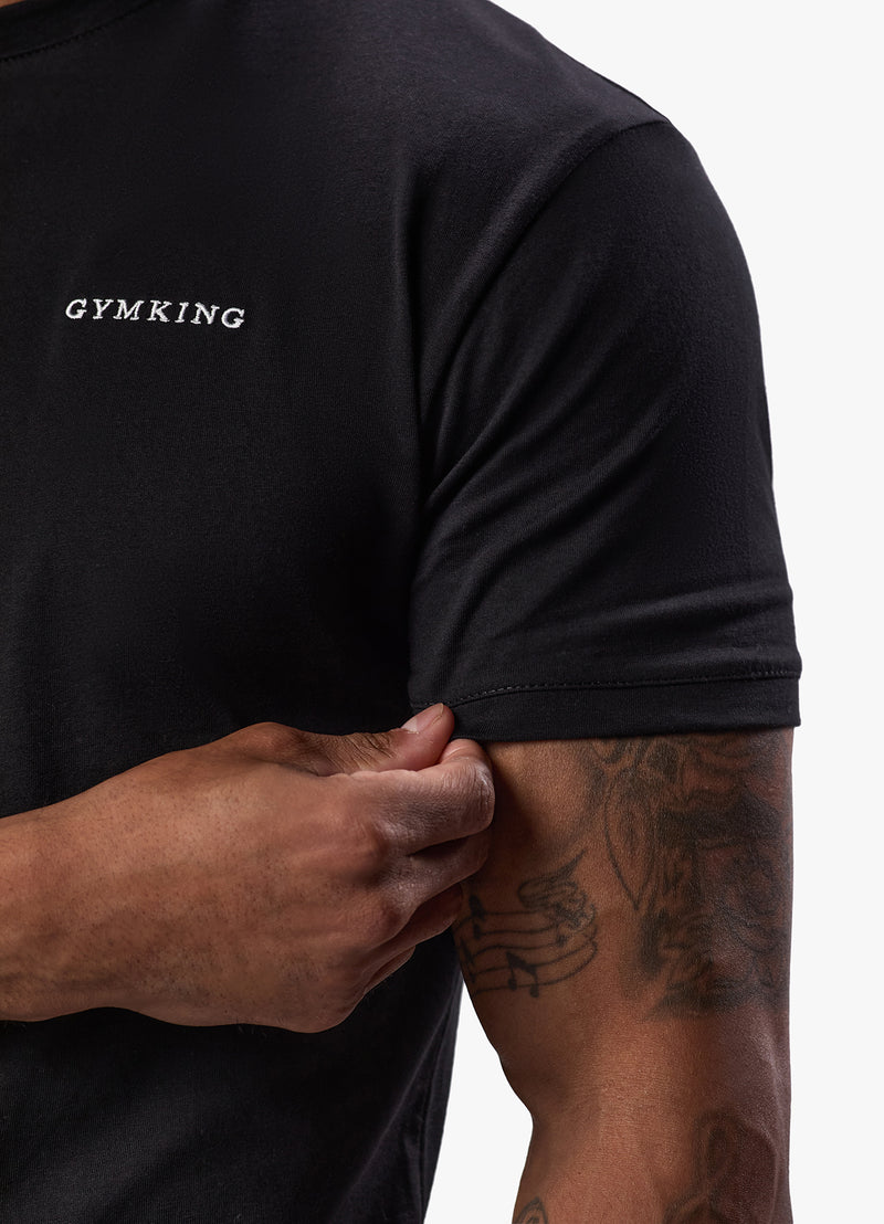 Gym King Linear Fundamental Tee - Black