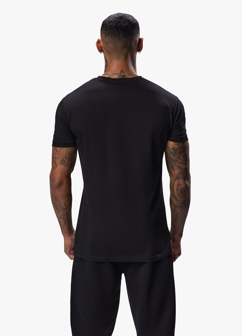 Gym King Linear Fundamental Tee - Black