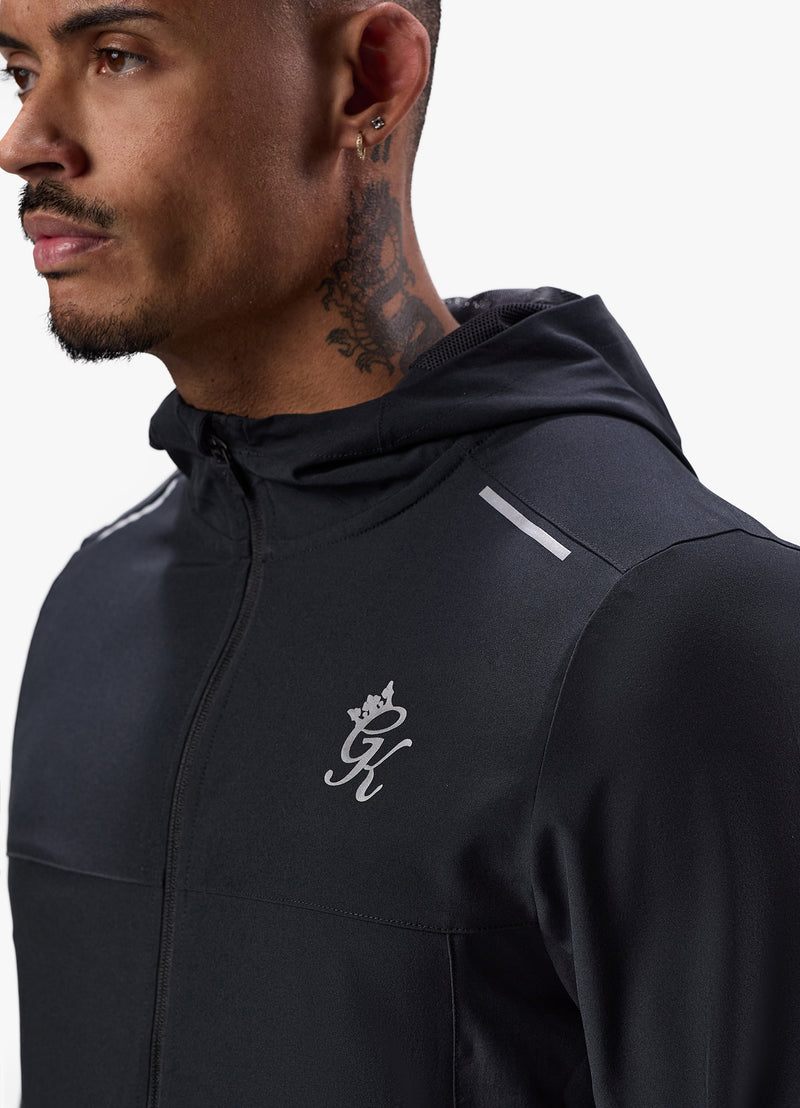 Gym King Flex Woven Tracksuit Top - Black