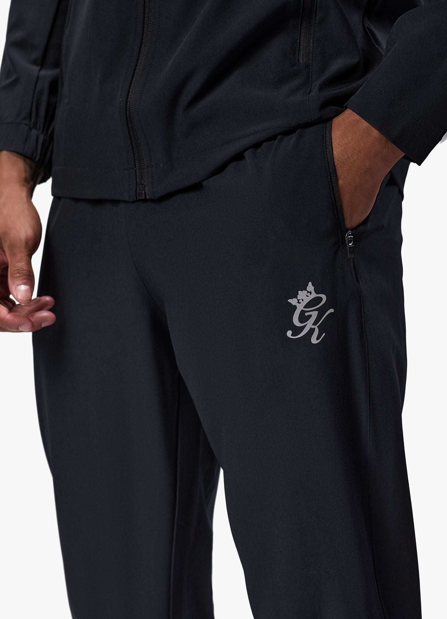 Gym king black tracksuit bottoms online