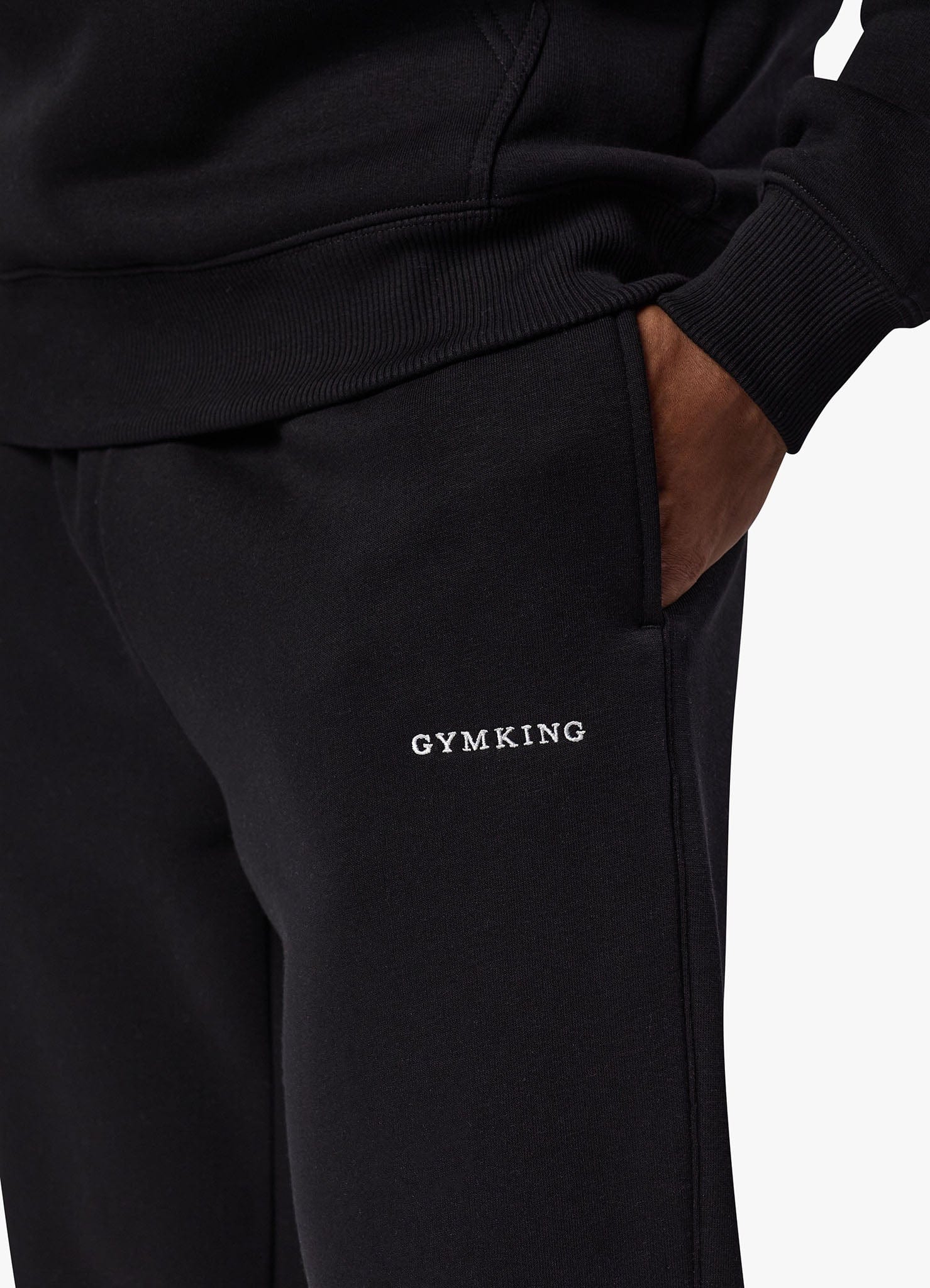 Gym King Fundamental Linear Hood Tracksuit - Black