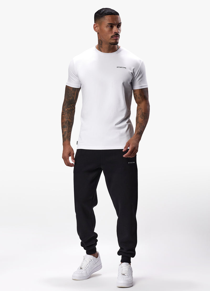 Gym King Linear Fundamental Tee - White