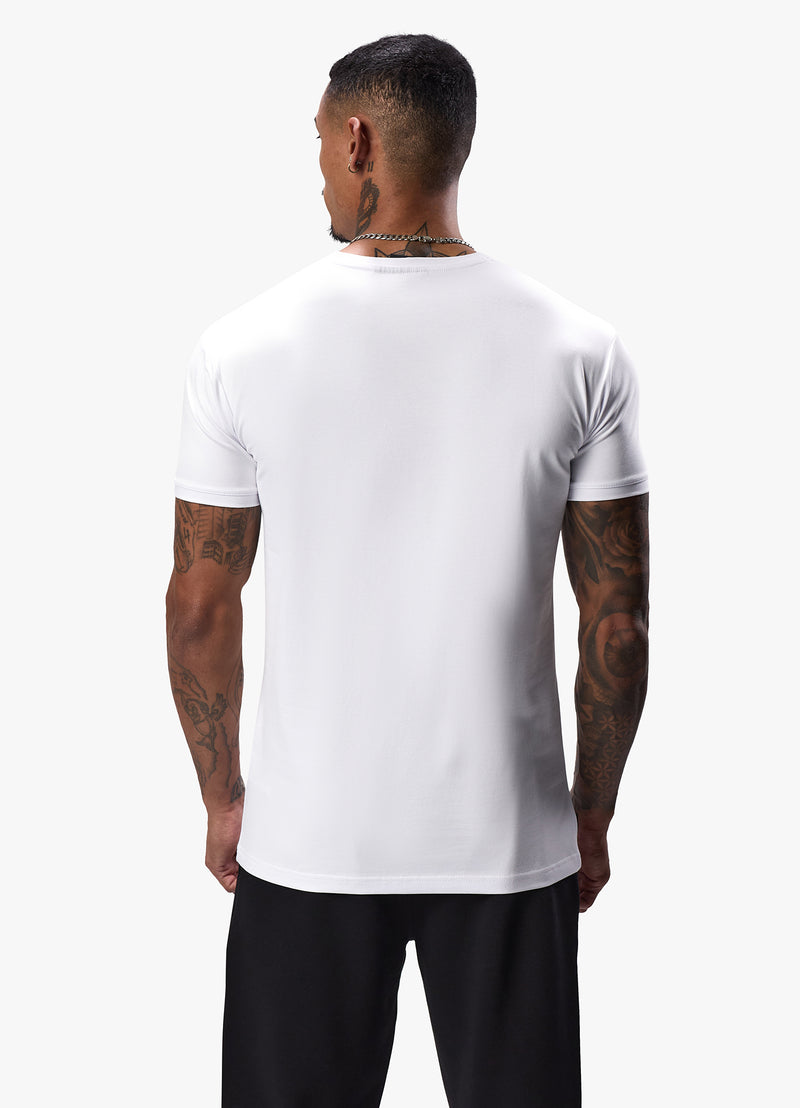 Gym King Linear Fundamental Tee - White