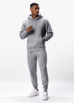 Gym King Fundamental Linear Hood Tracksuit - Grey Marl
