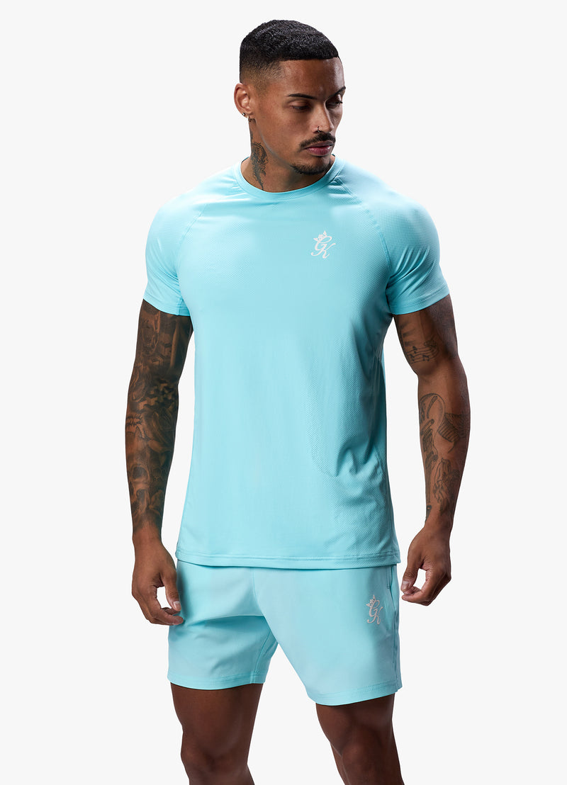 Gym King Energy Tee - Aqua Sky