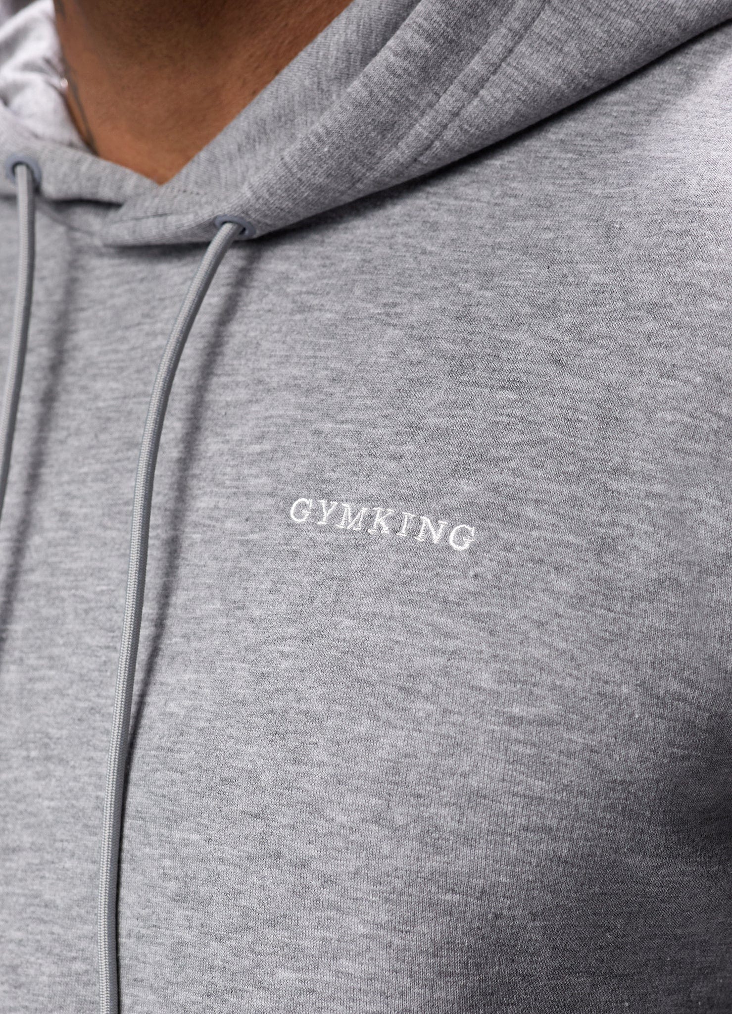 Gym King Fundamental Linear Hood Tracksuit - Grey Marl